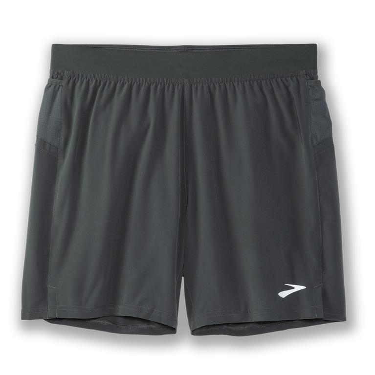 Brooks Sherpa 7 2-In-1 - Mens Running Shorts - Dark Oyster/Grey (84596QXYZ)